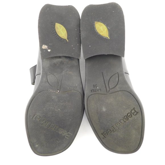 BEAUTIFEEL Black Leather Mary Jane Flats 36&37 Mismate - Picture 6 of 8